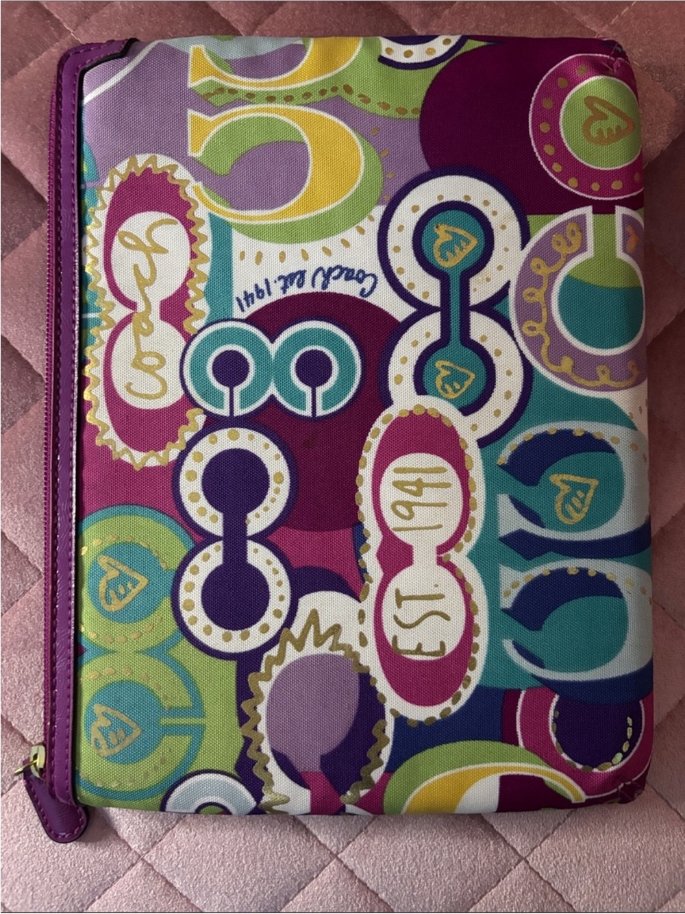 Coach Multicolor Graphic Zip Pouch - Picture 2 of 9